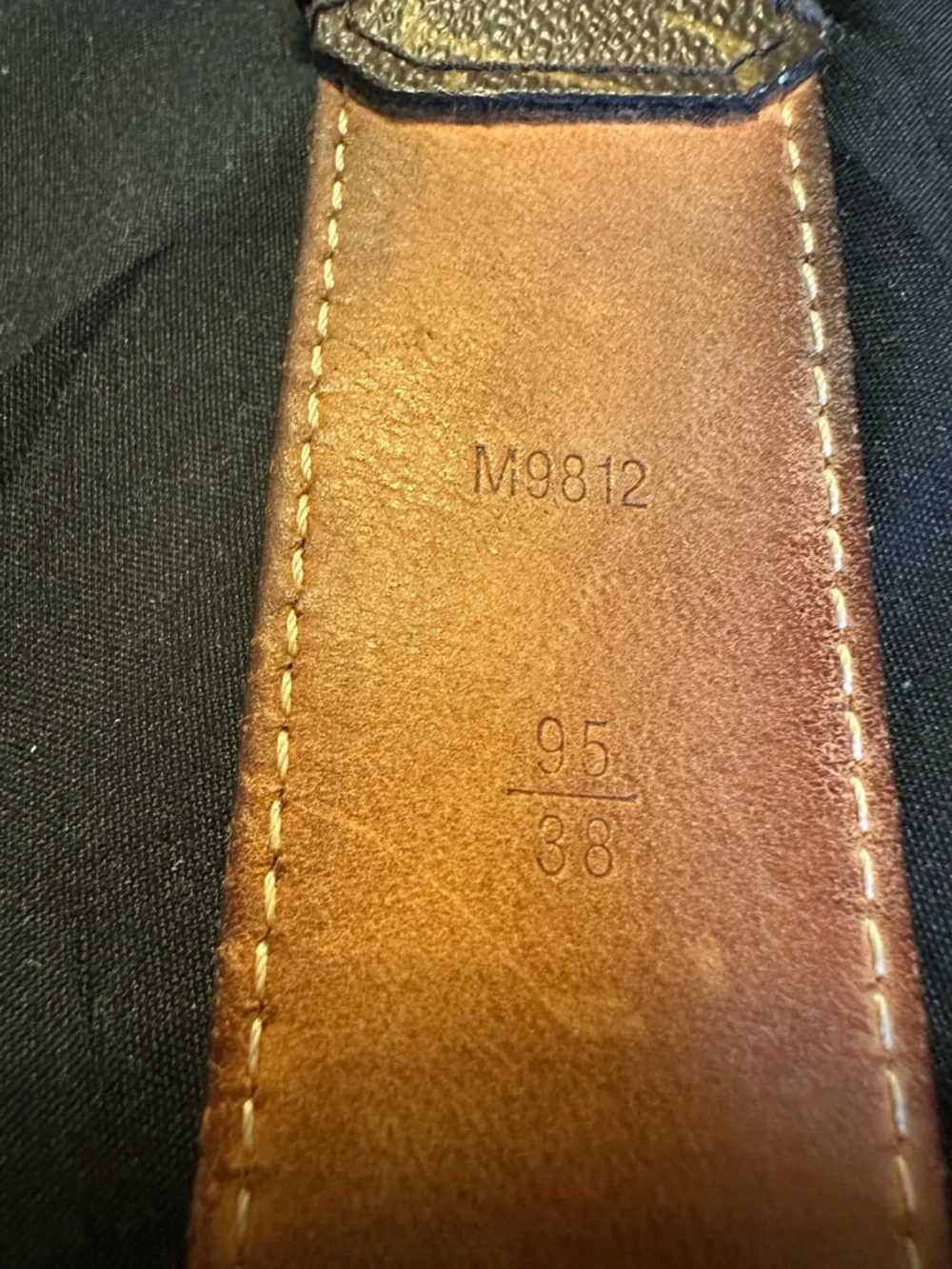 Louis Vuitton Brown Leather Belt Strap with Stamped Size. Authentic! - Picture 2 of 7